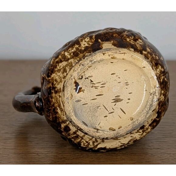 Vintage Bennington Rockingham Yellowware Spongeware Stoneware Pottery Pitcher - Picture 9 of 12